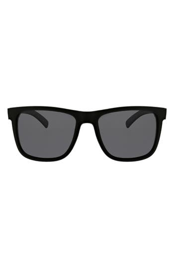 Hurley 56mm Polarized Square Sunglasses In Black