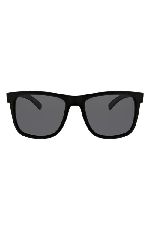 Hurley 56mm Polarized Square Sunglasses In Matte Black