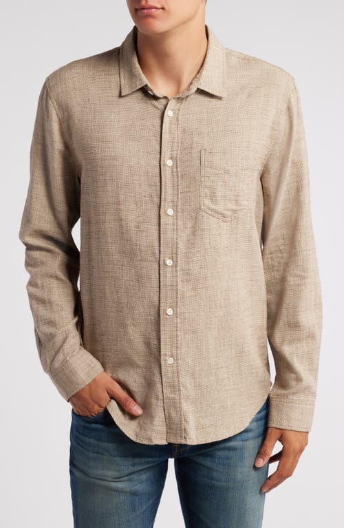 Shop Rails Wyatt Crosshatch Cotton Button-up Shirt In Walnut Etch