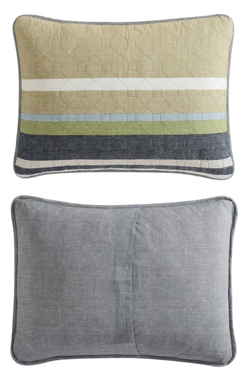 Eddie Bauer Salmon Ladder Cotton Quilt 3-piece Set In Blue/green Multi