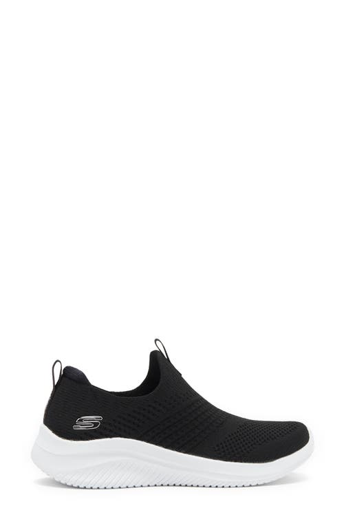 Skechers Ultra Flex 3.0 Classy Charm Sneaker In Black/white