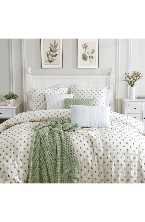 Peri Home Pinstripe Bow Accent Pillow In Taupe