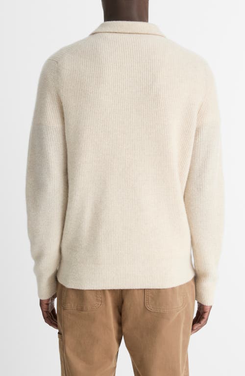 VINCE VINCE THERMAL KNIT BOILED CASHMERE SWEATER 