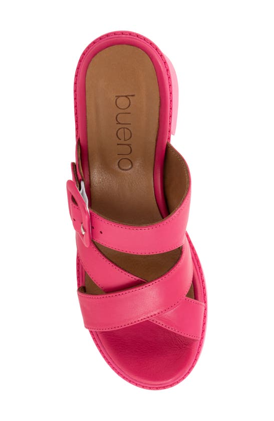 Shop Bueno Milan Platform Slide Sandal In Hot Pink