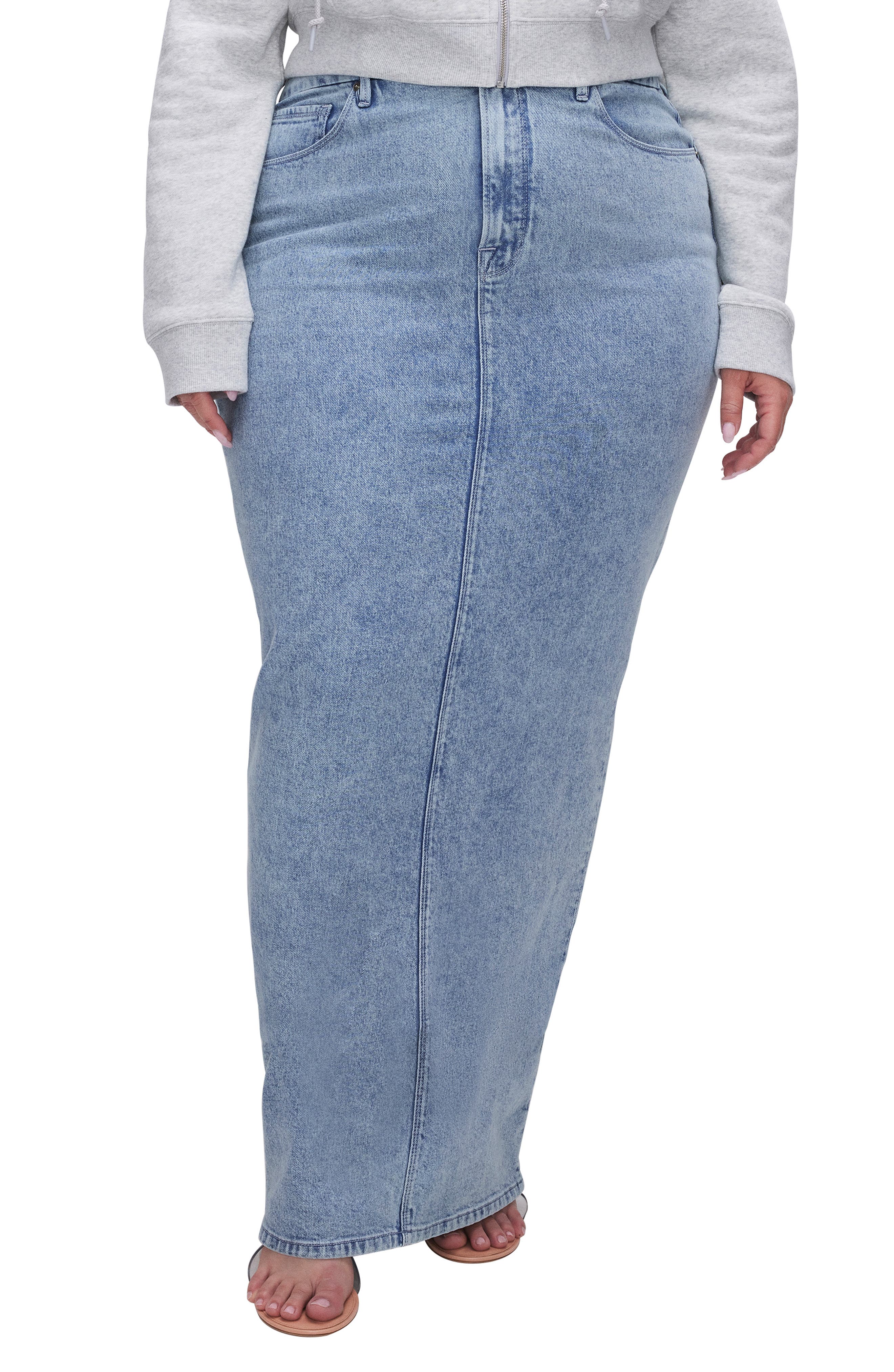 Good American Denim Maxi Skirt in Indigo554 Smart Closet