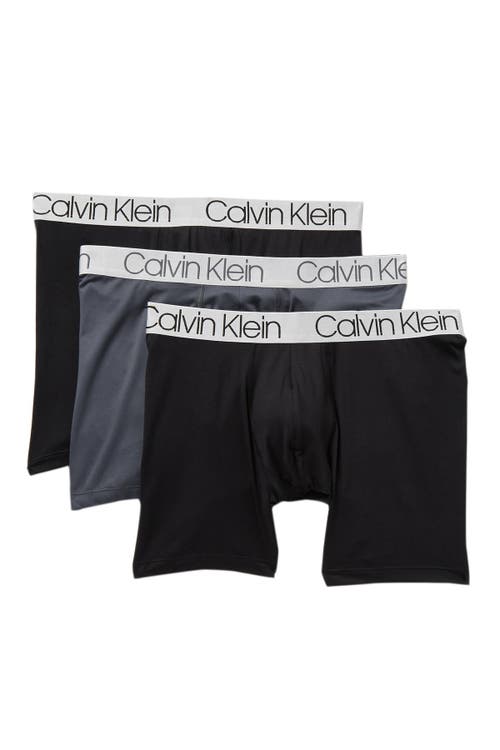 Shop Calvin Klein 3-pack Performance Boxer Briefs In Hcx 1 Blk/1 Tu