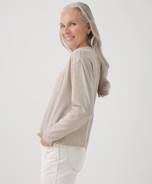 PACT PACT ORGANIC COTTON SOFTSPUN LONG SLEEVE POCKET TEE 