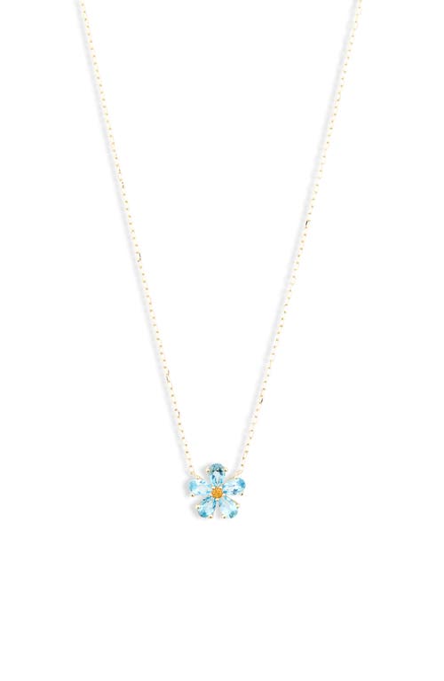 Shop Bony Levy 14k Gold Blue Topaz & Citrine Flower Pendant Necklace In 14k Yellow Gold