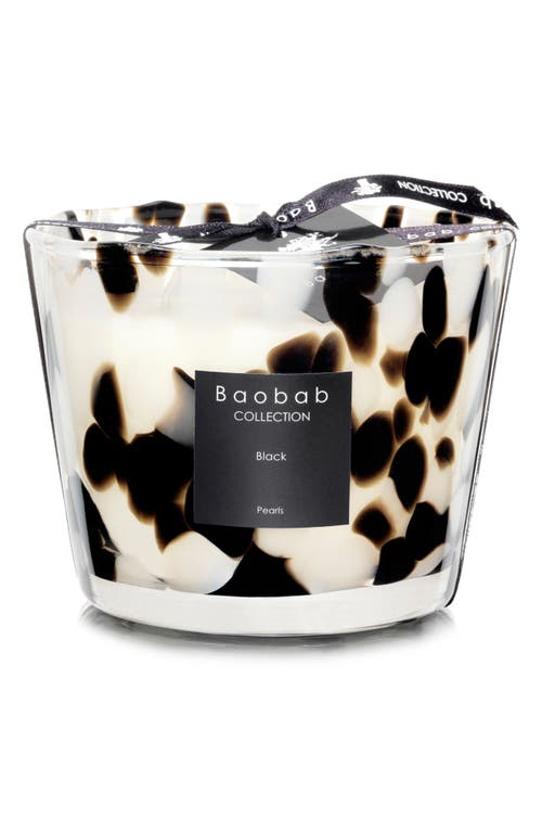 Baobab Collection Black Pearls Candle in Black/White 