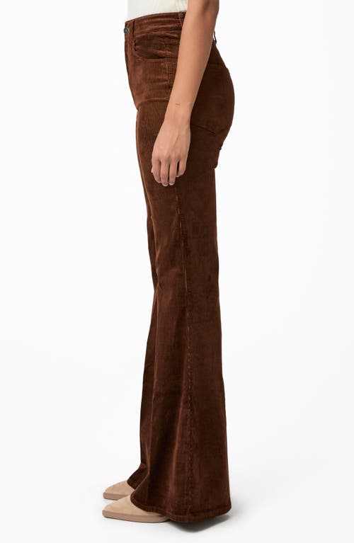 Shop Paige Charlie Corduroy Flare Pants In Maple Brown