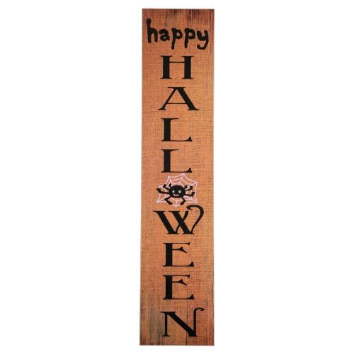 Shop Northlight Spider "happy Halloween" Wooden Board Porch Sign Decoration In Orange