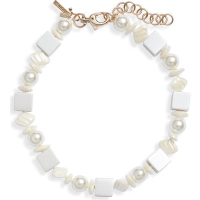 Lele Sadoughi Stacked Stone Collar Necklace
