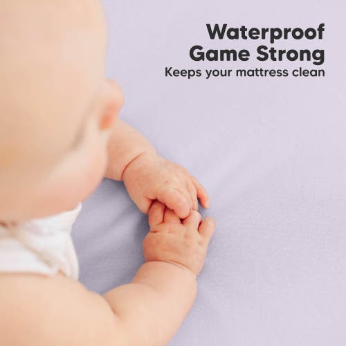 Keababies 2-pack Soothe [protect+] Waterproof Mini Crib Sheets In Lilac