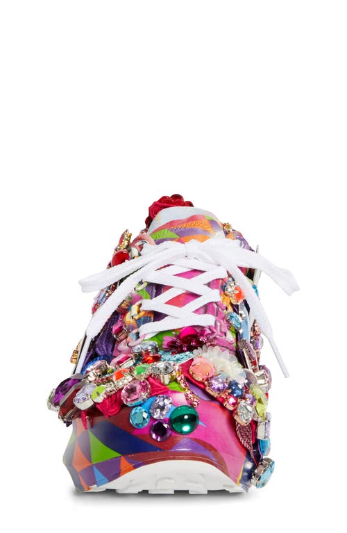 Comme Des Garçons X Salomon Glass Crystal Embellished Sneakers In Pink Multi