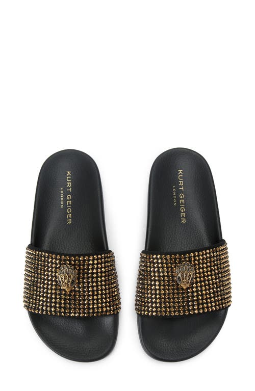 Shop Kurt Geiger London Meena Embellished Slide Sandal In Open Yellow