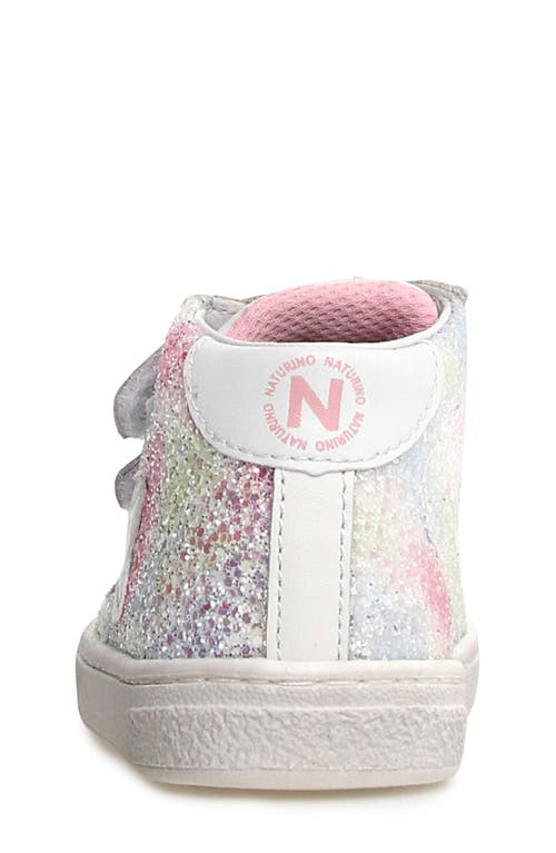 Shop Naturino Kids' Pinn Sneaker In White-multi