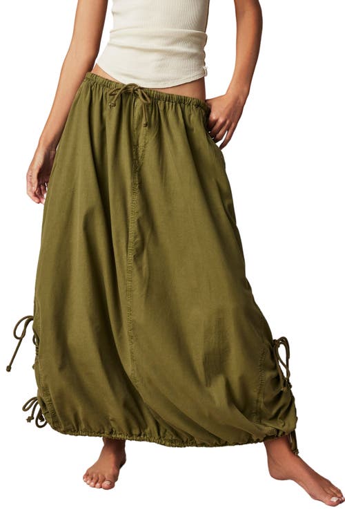 Picture Perfect Parachute Maxi Skirt in Avocado Tree 2
