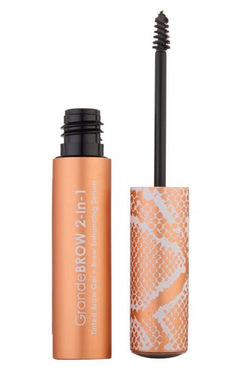Grande Cosmetics Grandebrow 2-in-1 Tinted Brow Gel + Brow Enhancing Serum Dark 0.12 oz / 3.5 ml In Taupe