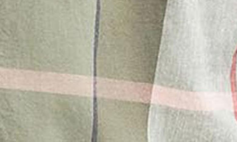 Shop Barbour Douglas Tailored Fit Plaid Short Sleeve Cotton & Linen Button-down Shirt In Glenmore Olive Tartan