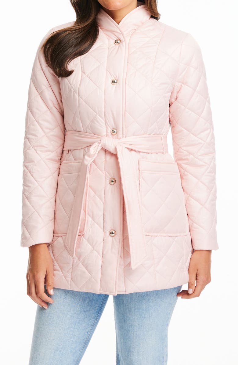 kate spade new york belted quilted coat | Nordstrom