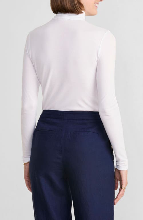 Shop Vineyard Vines Piqué Turtleneck In White Cap