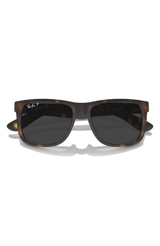 Ray Ban Justin Classic Sunglasses Havana Frame Grey Lenses Polarized 54-16 In Havana