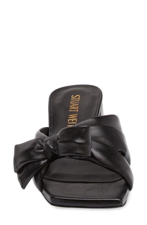 Shop Stuart Weitzman Sofia Bow Sandal In Black Leather