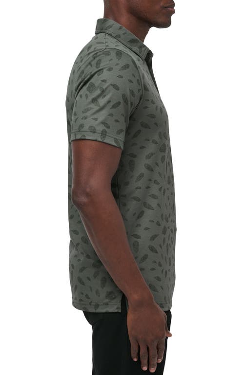 Travismathew Magma Melt Piqué Polo In Dark Olive