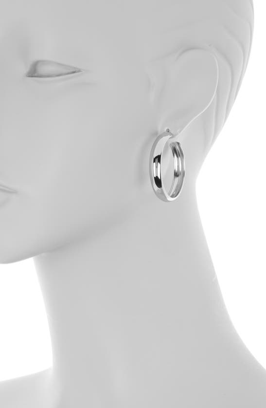 Shop Argento Vivo Sterling Silver Hoop Earrings In Silver