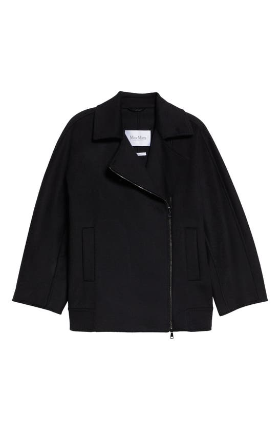 Shop Max Mara Rotondo Double Breasted Virgin Wool Jacket In Black