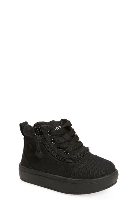 Billy Footwear (Toddler) - High Top D, R Black Graffiti Canvas Shoes