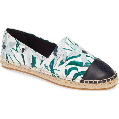 Tory Burch Colorblock Espadrille Flat, Blue/green