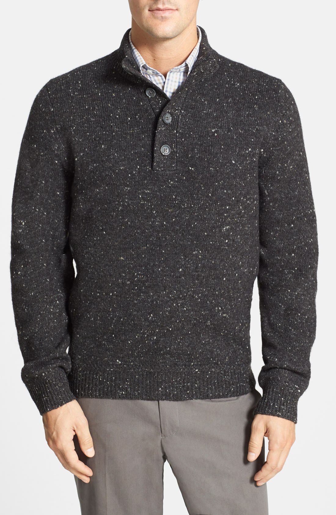 quarter button pullover
