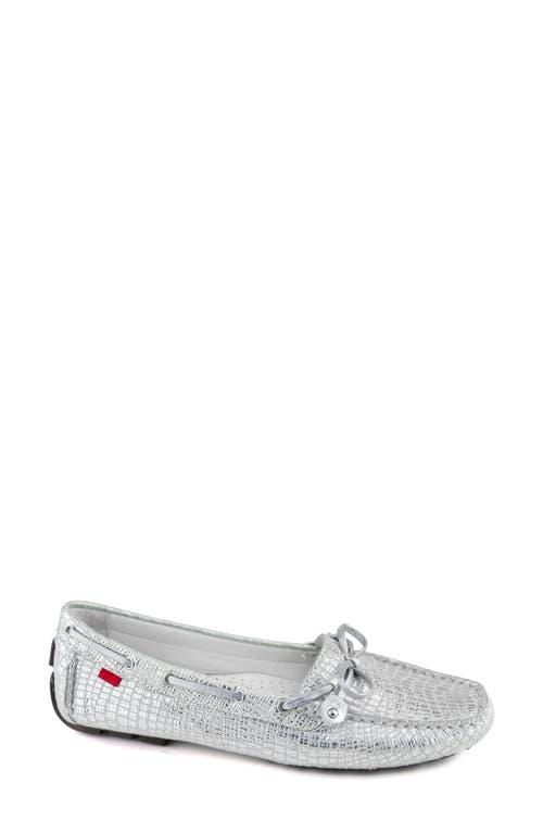 Shop Marc Joseph New York Cypress Hill Driving Loafer In Metallic Silver Gator