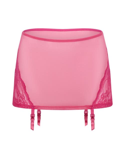 Adore Me Margeaux Garter Belt Lingerie In Dark Pink