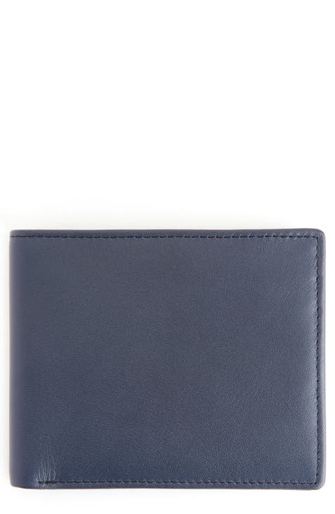 Men's Bright Blue Leather Wallet
