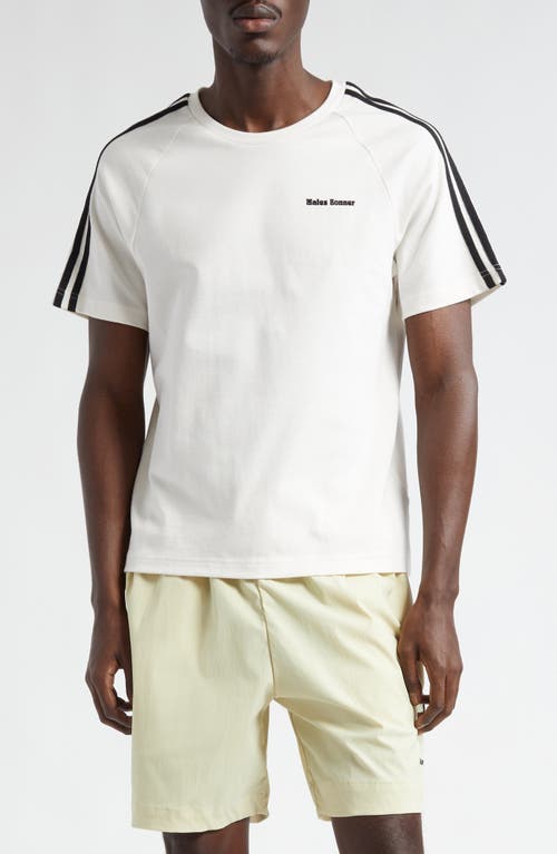 x Wales Bonner 3-Stripes Organic Cotton T-Shirt in Chalk White