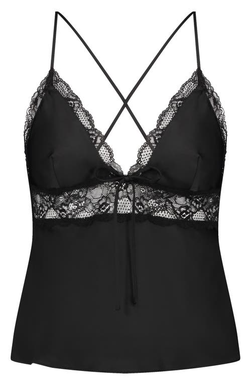 Shop Hunkemoller Hunkemöller Marcela Satin Camisole In Caviar