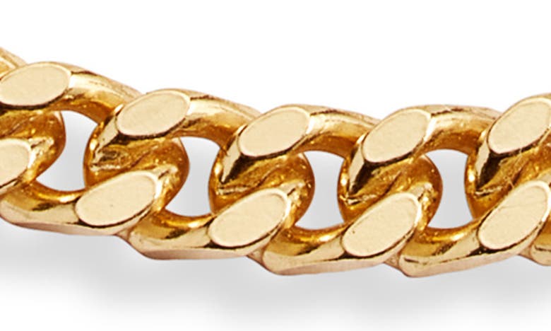 Shop Argento Vivo Sterling Silver Flat Cuban Chain Bracelet In Gold
