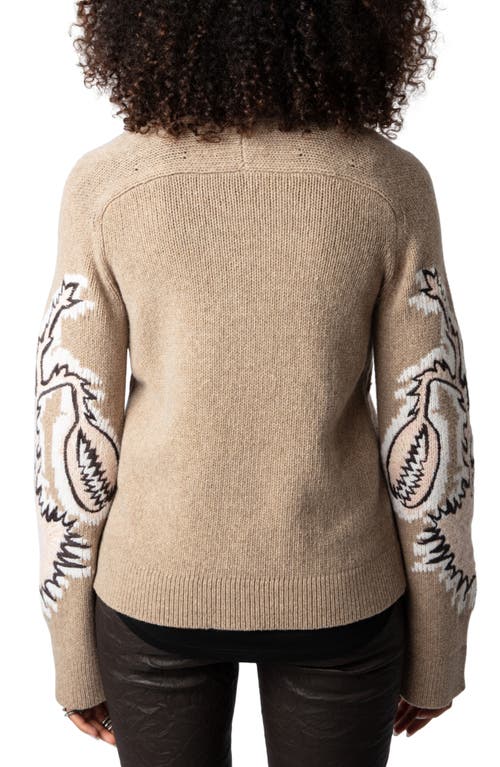 Shop Zadig & Voltaire Sal Turtleneck Merino Wool Sweater In Oatmeal