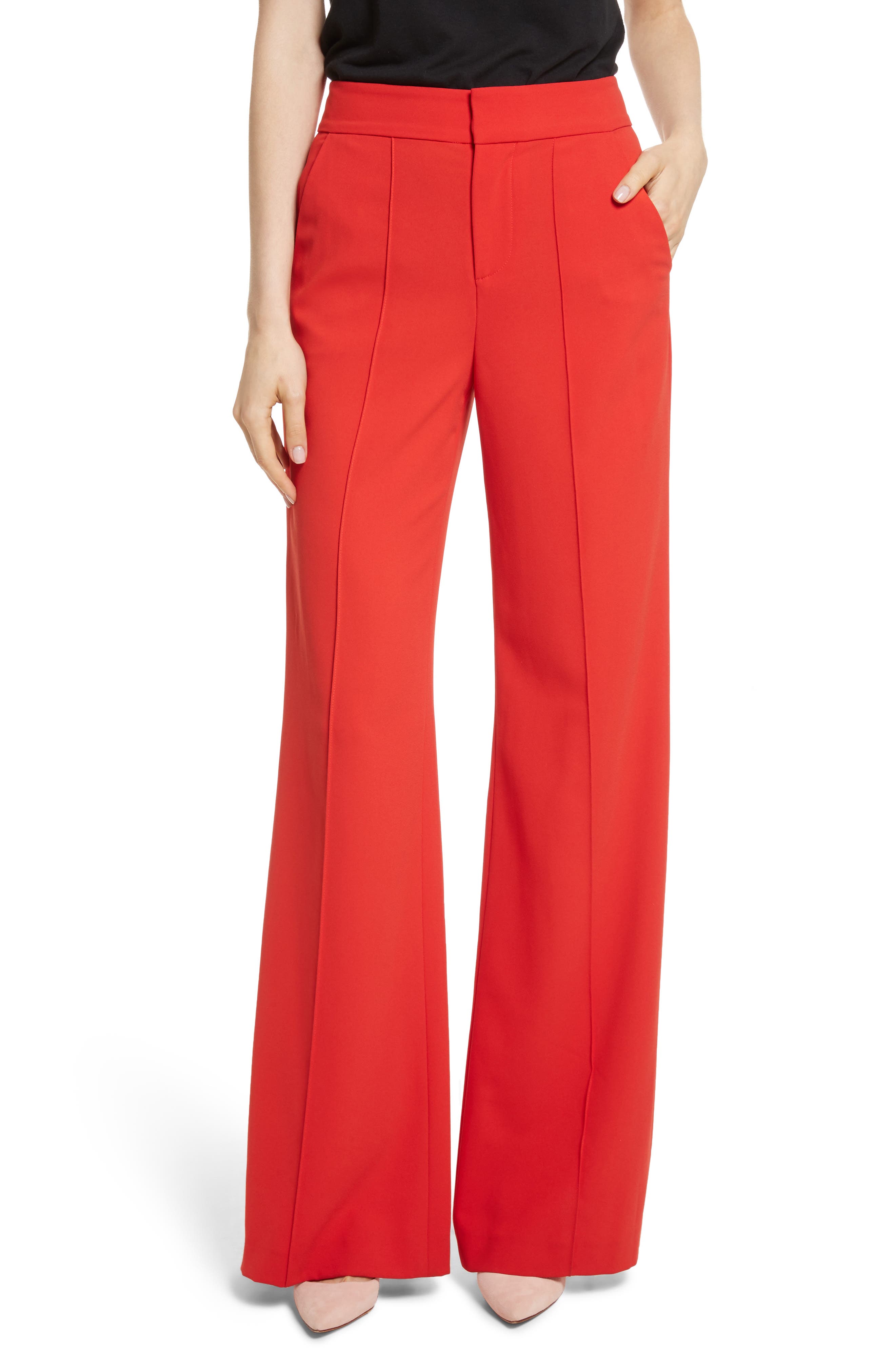 alice and olivia dylan wide leg pants