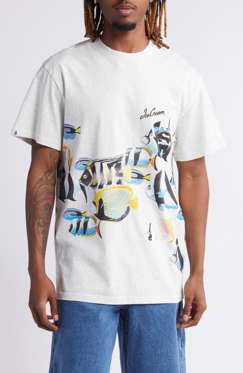 ICECREAM ICECREAM FISH SCALE PRINT T-SHIRT 