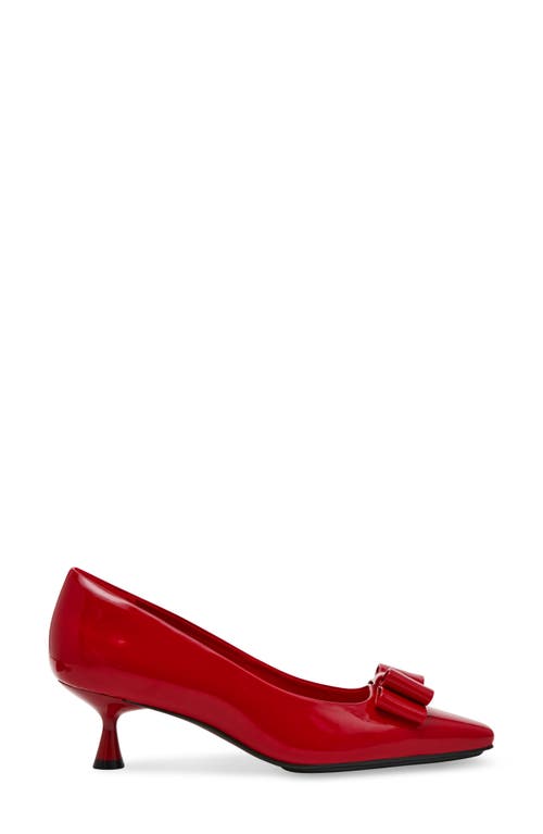 Shop Anne Klein Theresa Bow Pump In Red Patent