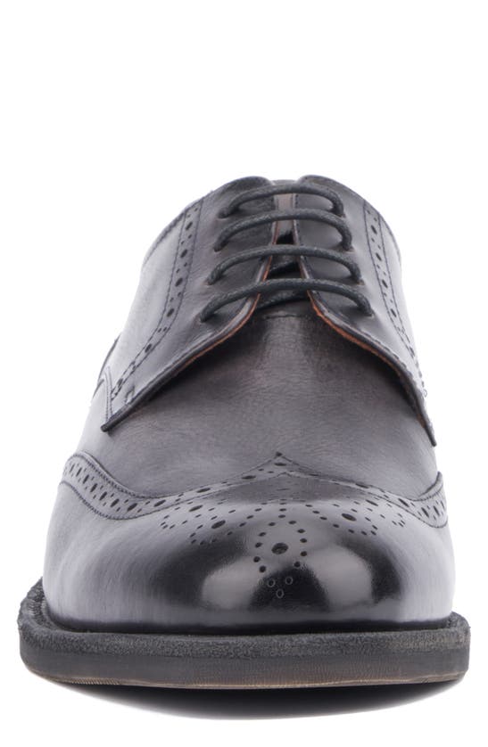 Shop Vintage Foundry Irwin Wingtip Derby In Dark Grey