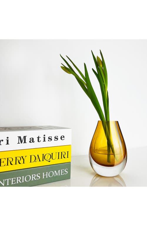 Cloudnola Drop Glass Vase In Yellow