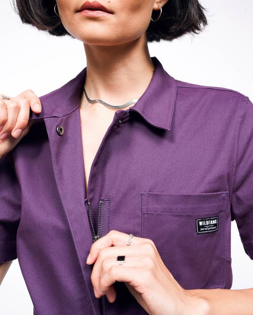 Wildfang The Essential High Waisted Coverall In Plum