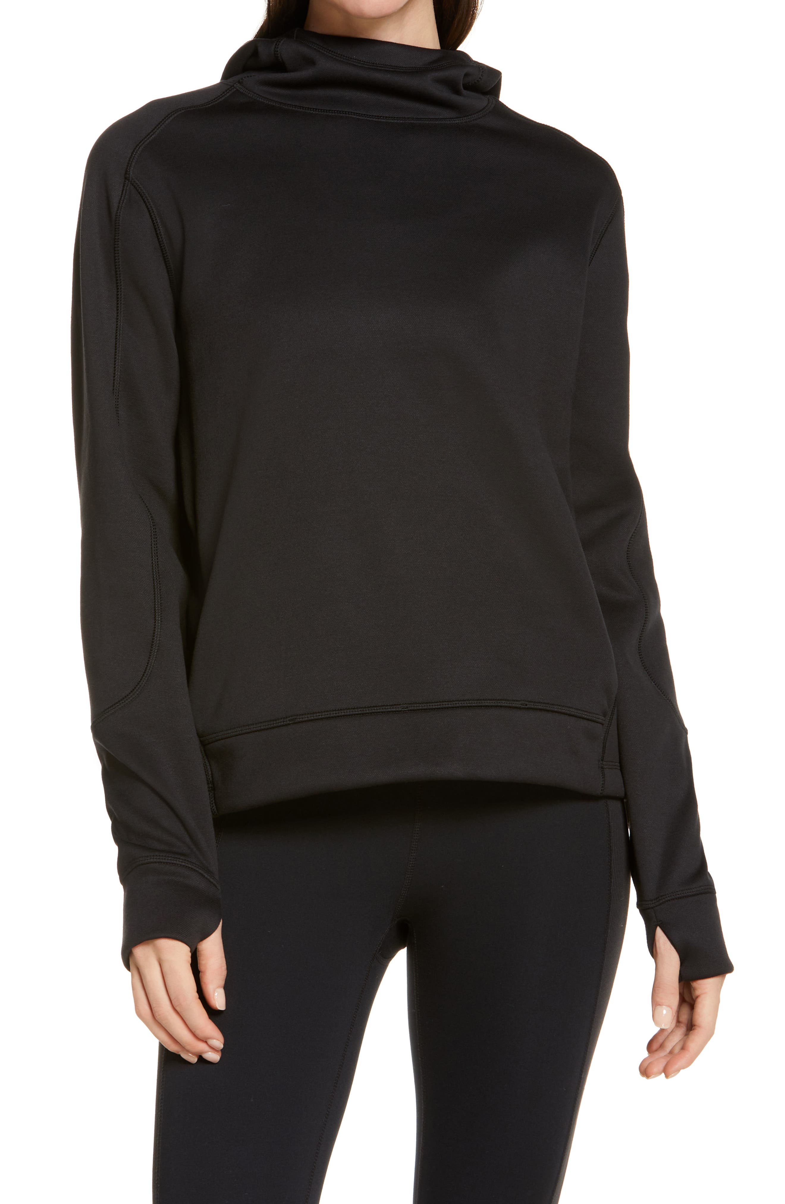 black long sweatshirt womens