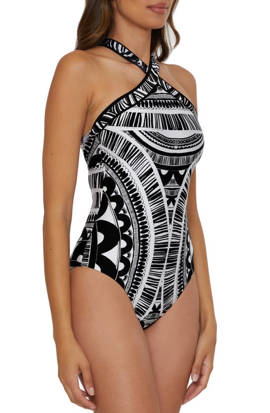 Shop Trina Turk Hula Reversible One-piece Swimsuit In Black Multi
