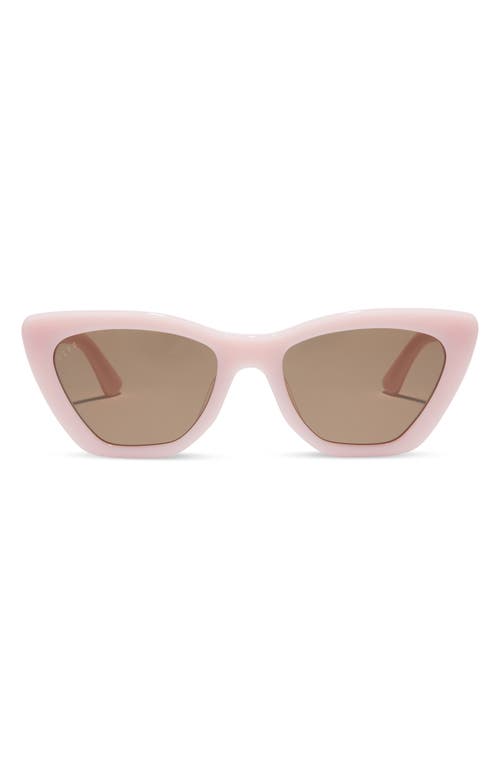 Camila 55mm Cat Eye Sunglasses in Brown/Pink