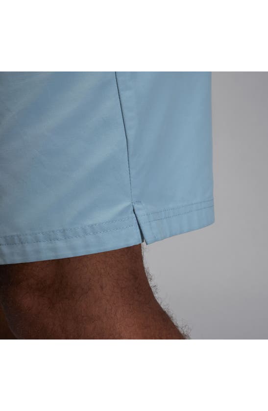 Shop Jordan Woven Drawstring Shorts In Blue Grey
